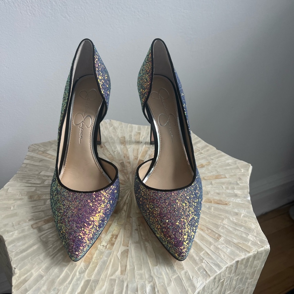 Jessica Simpson Iridescent Glitter Pumps